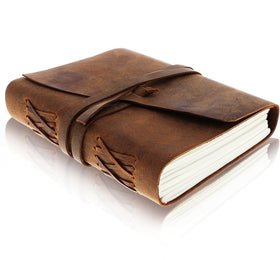 Leren notitieboek (Bruin)